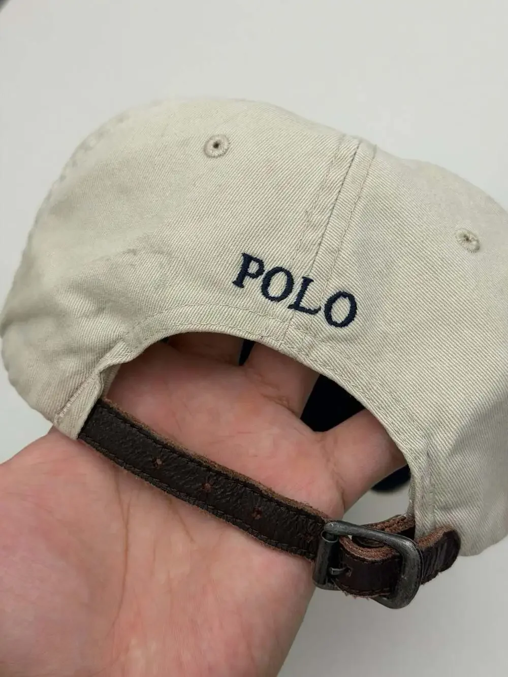 Vintage Polo Ralph Lauren Classic Adjustable Leather Strap Hat